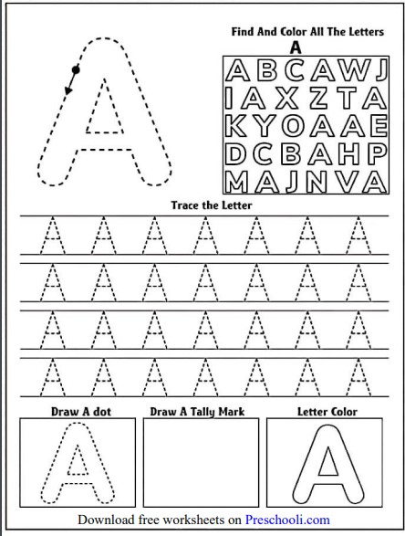 a to z trace letter