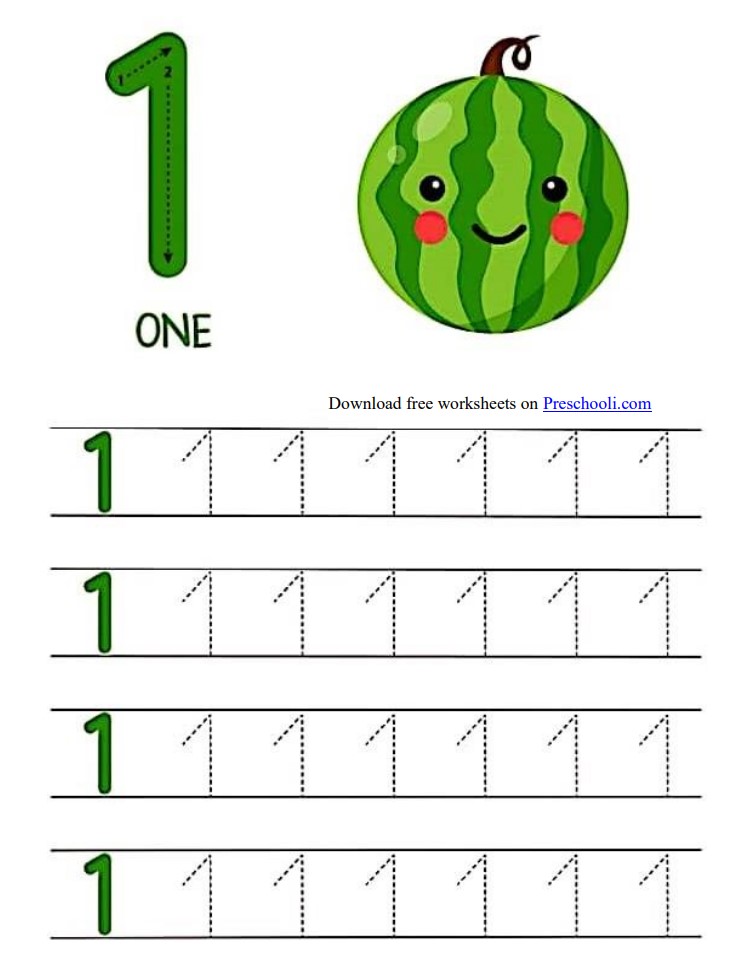preschool worksheets numbers