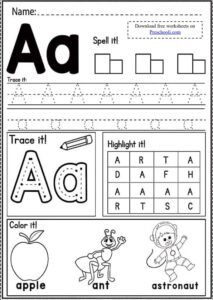 tracing worksheet for nursery